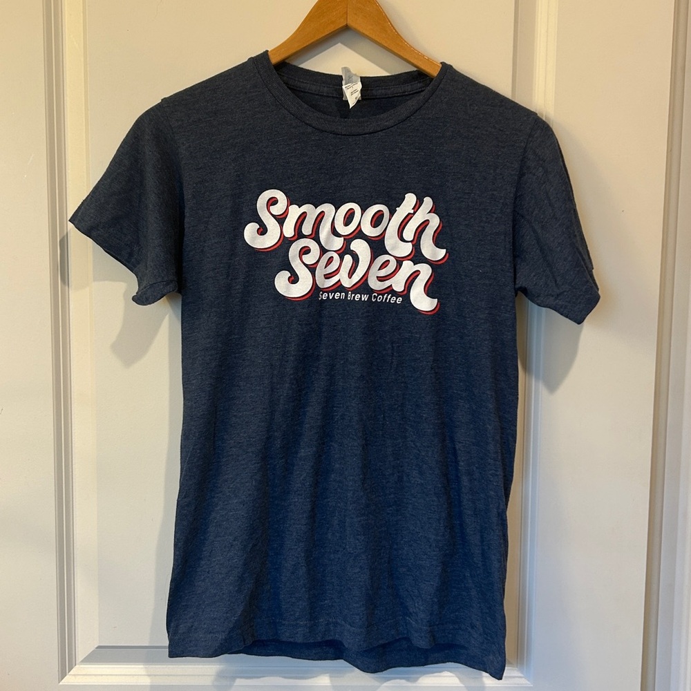 7 Brew Blue T-Shirt Sz Small Smooth Seven